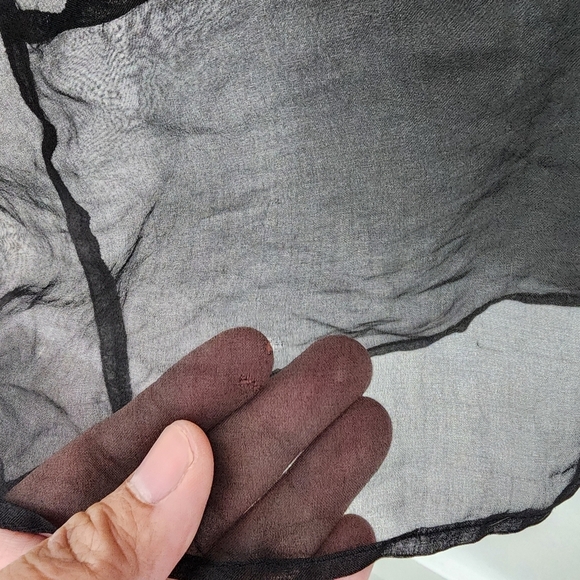 Whispers by Carole Dolighan Women's Long Sleeves Open Front Sheer Top Cardigan - Picture 6 of 6